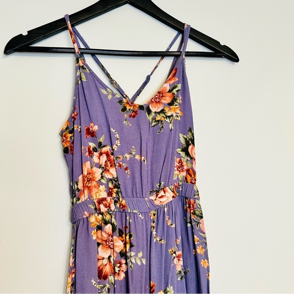 American Eagle Purple Floral Jumpsuit - Picture 6 of 12